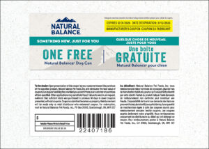 One FREE Natural Balance Dog Can